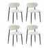 Oikiture 90cm Round Dining Table with 4x Dining Chairs Boucle Black & White-Dining Set-PEROZ Accessories