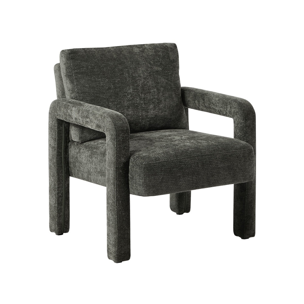 Oikiture Armchair Velvet Accent Chairs 1 Seater Lounge Sofa Chair Grey-Chest of Drawers-PEROZ Accessories