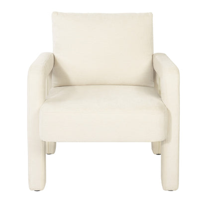 Oikiture Armchair Velvet Chairs 1 Seater Lounge Sofa Chair Beige-Chest of Drawers-PEROZ Accessories