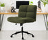 Oikiture Armless Office Chair Wide Seat with Wheels Boucle Green-Office Chair-PEROZ Accessories