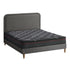 Oikiture Bed Frame Double Size Beds Platform with Mattress Grey Fabric-Bed Frame-PEROZ Accessories
