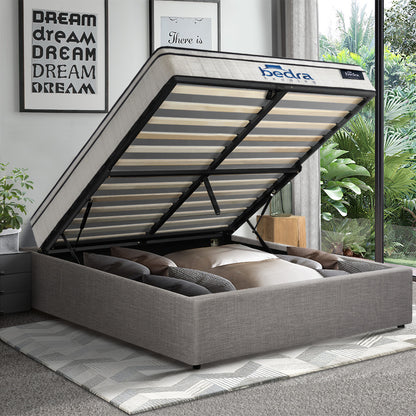 Oikiture Bed Frame Double Size Storage Platform with Mattress-Bed Frame-PEROZ Accessories