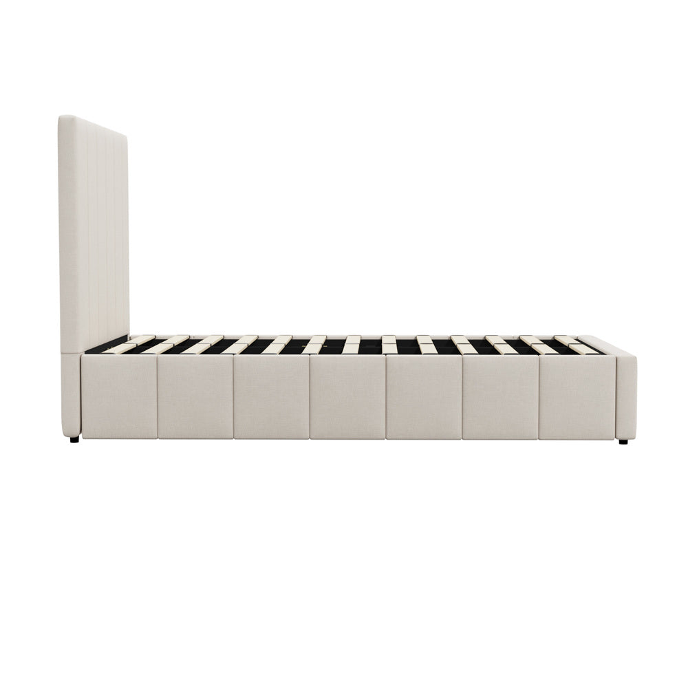 Oikiture Bed Frame King Single Gas Lift Storage Base VISH-Bed Frame-PEROZ Accessories