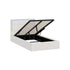 Oikiture Bed Frame King Single RGB LED Gas Lift Storage Base White Boucle-Bed Frame-PEROZ Accessories