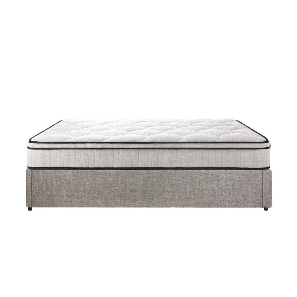 Oikiture Bed Frame King Single Size Storage Platform with Mattress-Bed Frame-PEROZ Accessories