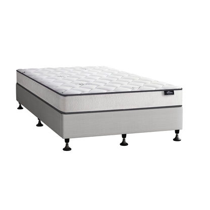 Oikiture Bed Frame King Single Size Upholstered with Mattress Beige-Bed Frame-PEROZ Accessories