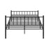 Oikiture Bed Frame Queen Size Metal Base Platform Black COMA-Metal Bed Frame-PEROZ Accessories
