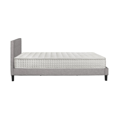 Oikiture Bed Frame Queen Size Wooden Platform Beds with Mattress Grey-Bed Frame-PEROZ Accessories