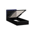 Oikiture Bed Frame Single Size RGB LED Gas Lift Storage Base Leather-Bed Frame-PEROZ Accessories