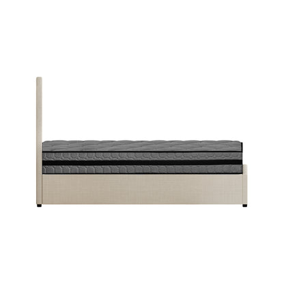Oikiture Bed Frame With Mattress Set King Single Gas Lift Storage ADI-Bed Frame-PEROZ Accessories