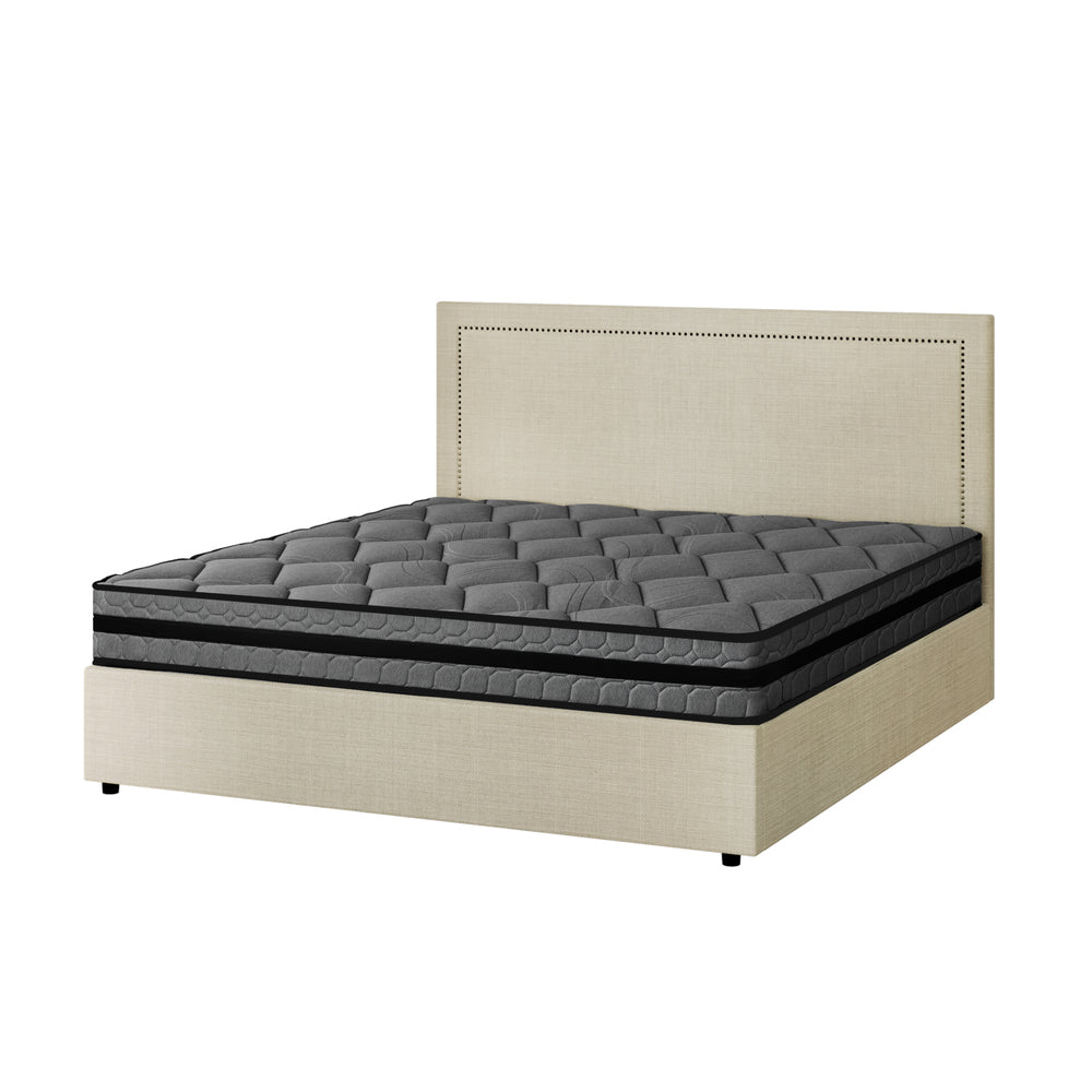 Oikiture Bed Frame With Mattress Set King Size Gas Lift Storage ADI-Bed Frame-PEROZ Accessories