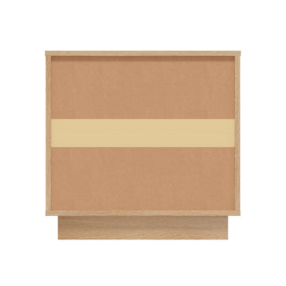 Oikiture Bedside Table 1 Drawer Storage Nightstand Cabinet Natural-Bedside Table-PEROZ Accessories