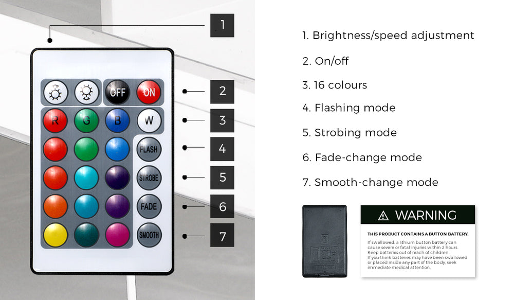 Oikiture Bedside Table 2 Drawers LED Nightstand Marble Effect Black-Bedside Table-PEROZ Accessories