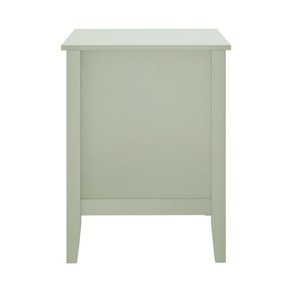 Oikiture Bedside Table 3 Drawers Side End Nightstand Green-Bedside Table-PEROZ Accessories