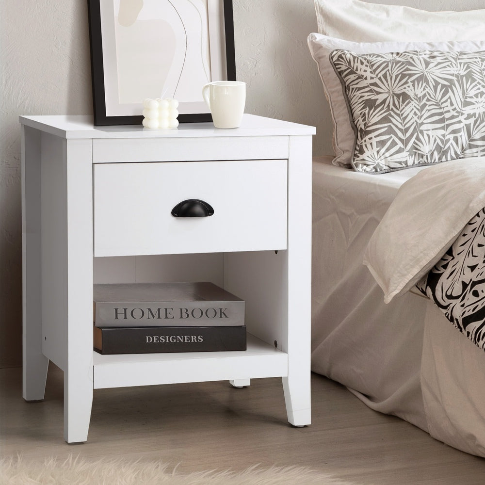 Oikiture Bedside Table Nightstand Vintage-Bedside Table-PEROZ Accessories