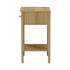Oikiture Bedside Table with 1 Drawer Open Shelf Nightstand Natural-Bedside Tables-PEROZ Accessories