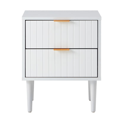 Oikiture Bedside Tables Set of 2 Nightstand White-Bedside Table-PEROZ Accessories
