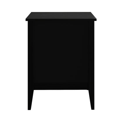 Oikiture Bedside Tables Set of 2 Side End Nightstand Black-Bedside Table-PEROZ Accessories
