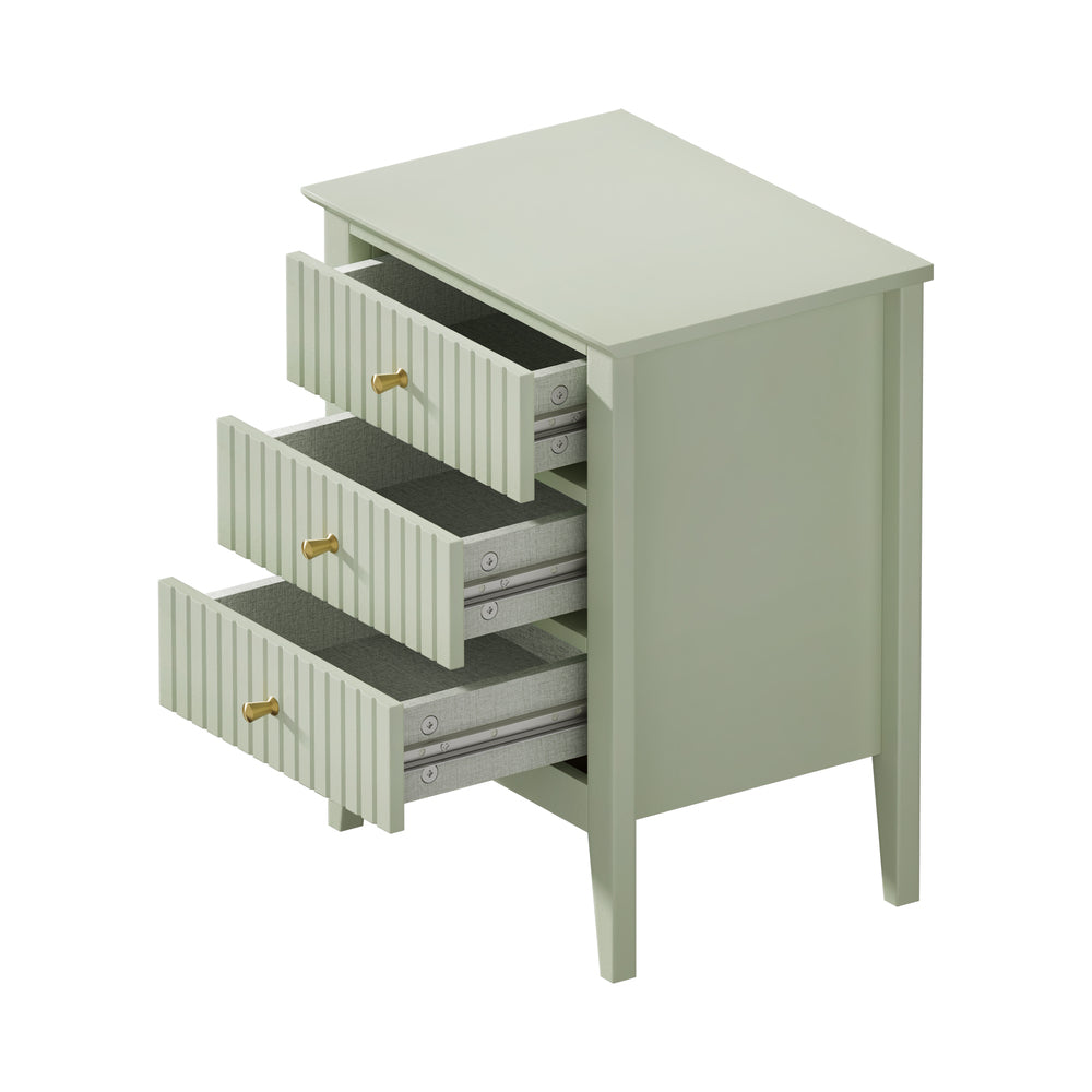 Oikiture Bedside Tables Set of 2 Side End Nightstand Green-Bedside Table-PEROZ Accessories