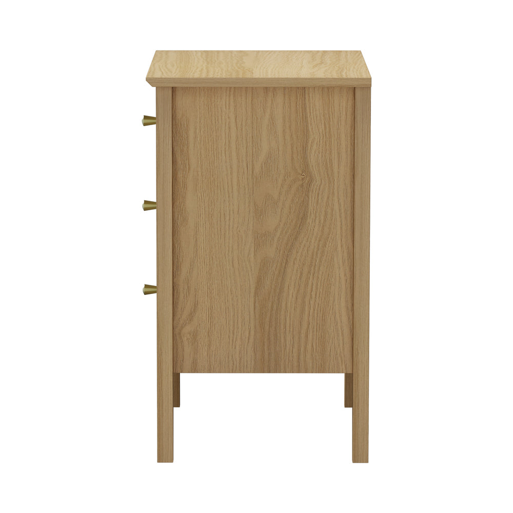 Oikiture Bedside Tables Set of 2 Side End Nightstand Natural-Bedside Table-PEROZ Accessories