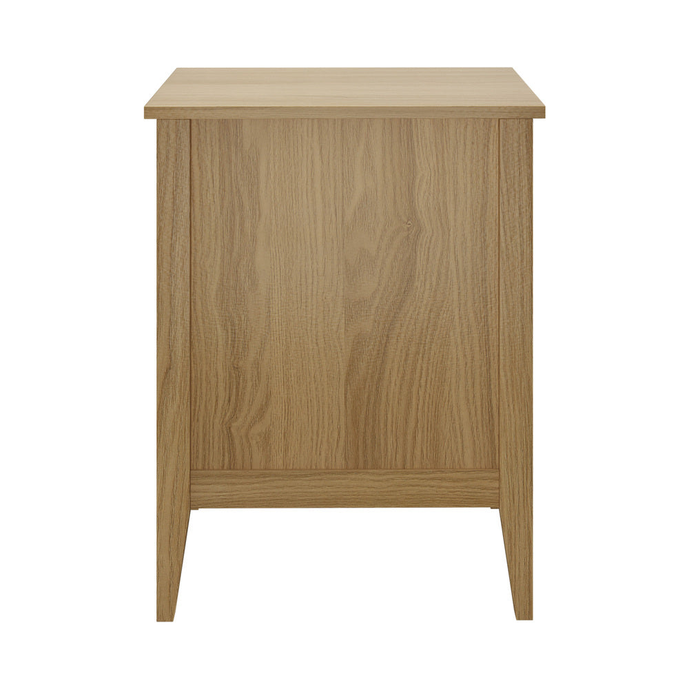 Oikiture Bedside Tables Set of 2 Side End Nightstand Natural-Bedside Table-PEROZ Accessories