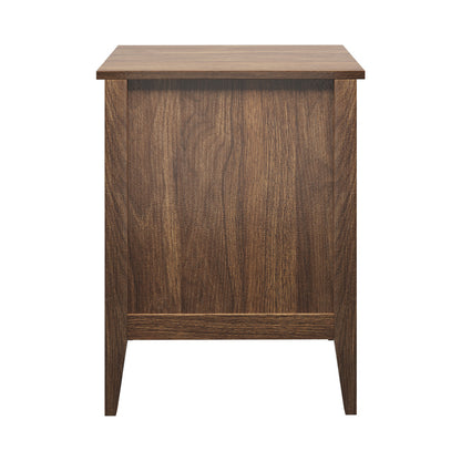 Oikiture Bedside Tables Set of 2 Side End Nightstand Walnut-Bedside Table-PEROZ Accessories