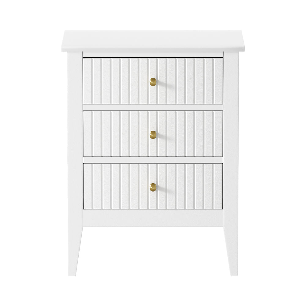 Oikiture Bedside Tables Set of 2 Side End Nightstand White-Bedside Table-PEROZ Accessories