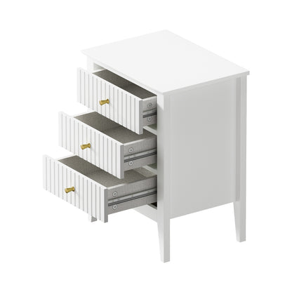 Oikiture Bedside Tables Set of 2 Side End Nightstand White-Bedside Table-PEROZ Accessories