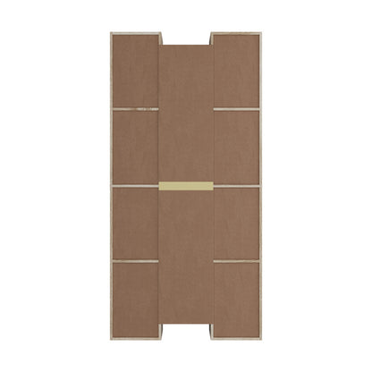 Oikiture Bookshelf Display Shelf CD DVD Storage Media Rack Natural-Display Shelf-PEROZ Accessories