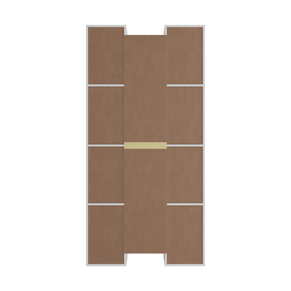 Oikiture Bookshelf Display Shelf CD DVD Storage Media Rack White-Display Shelf-PEROZ Accessories