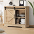 Oikiture Buffet Sideboard Cabinet Pantry Storage Cupboard Sliding Door Natural-Sideboard-PEROZ Accessories