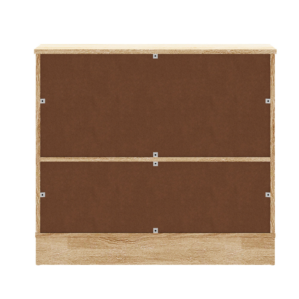 Oikiture Buffet Sideboard Cabinet Pantry Storage Cupboard Sliding Door Natural-Sideboard-PEROZ Accessories