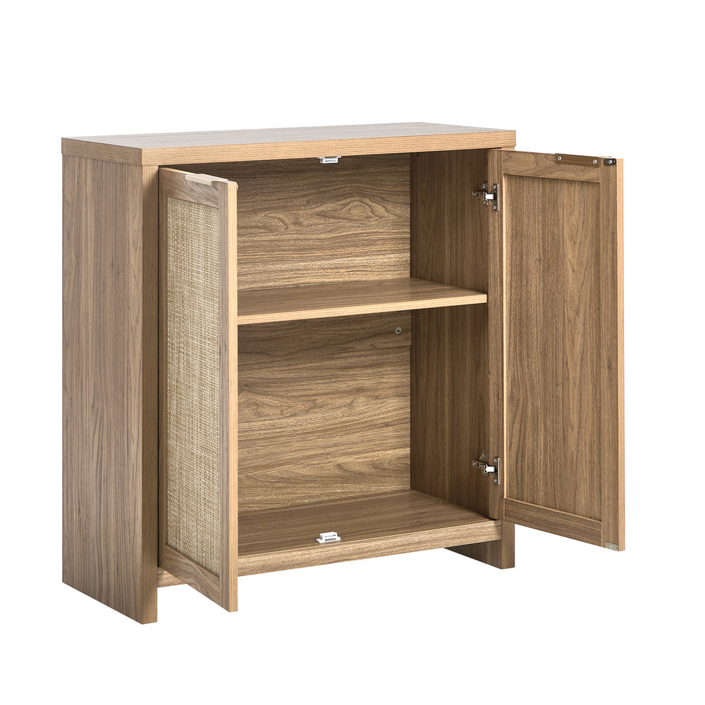 Oikiture Buffet Sideboard Rattan Storage Cabinet Kitchen Hallway Table-Sideboard-PEROZ Accessories