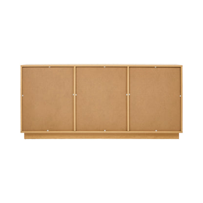 Oikiture Buffet Sideboard Storage Cabinet 3 Drawers Cupboard-Sideboard-PEROZ Accessories
