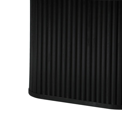 Oikiture Coffee Table Round Wooden Black-Coffee Table-PEROZ Accessories