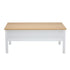 Oikiture Coffee Table Storage Drawers Natural White-Coffee Table-PEROZ Accessories