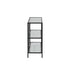 Oikiture Console Table Tempered Glass 3 Shelves Black-Console Table-PEROZ Accessories