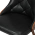 Oikiture Dining Chairs Cafe Seat Retro PU Leather x4 Black-Dining Chair-PEROZ Accessories