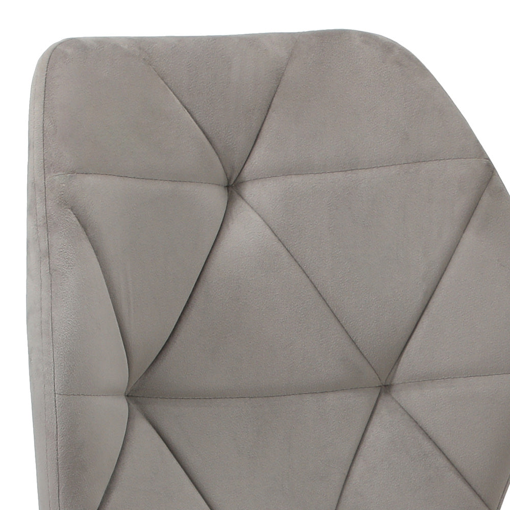 Oikiture Dining Chairs Set of 4 Velvet Grey-Dining Chair-PEROZ Accessories