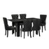 Oikiture Dining Set 160cm Extendable Table with 6PCS Chairs PU Leather-Dining Set-PEROZ Accessories
