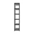 Oikiture Display Cabinet 5-Tier Slim Storage Shelves Black-Display Shelf-PEROZ Accessories
