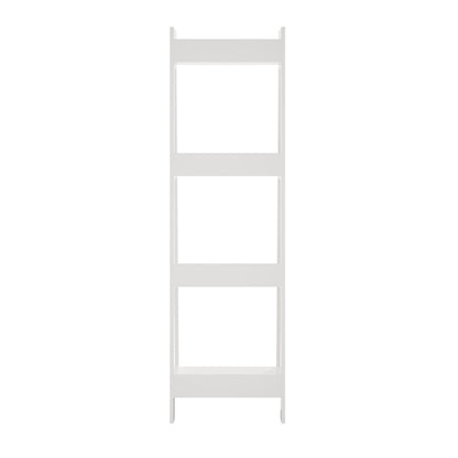 Oikiture Display Shelf 4 Tier Corner Ladder Shelves White-Bookshelf-PEROZ Accessories