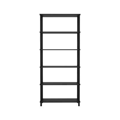 Oikiture Display Shelf 5 Tier Bookshelf Storage Rack Black-Display Shelf-PEROZ Accessories