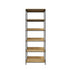Oikiture Display Shelf 5 Tier Storage Shelves Black & Natural-Display Shelf-PEROZ Accessories