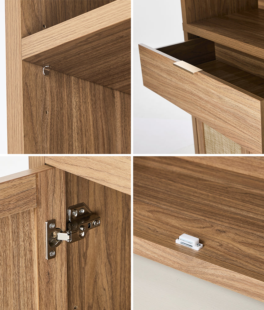 Oikiture Display Shelf Bookcase Adjustable Storage Cabinet 5 Tier-Bookshelf-PEROZ Accessories