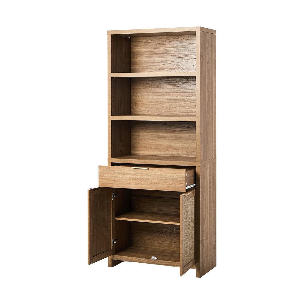 Oikiture Display Shelf Bookcase Adjustable Storage Cabinet 5 Tier-Bookshelf-PEROZ Accessories