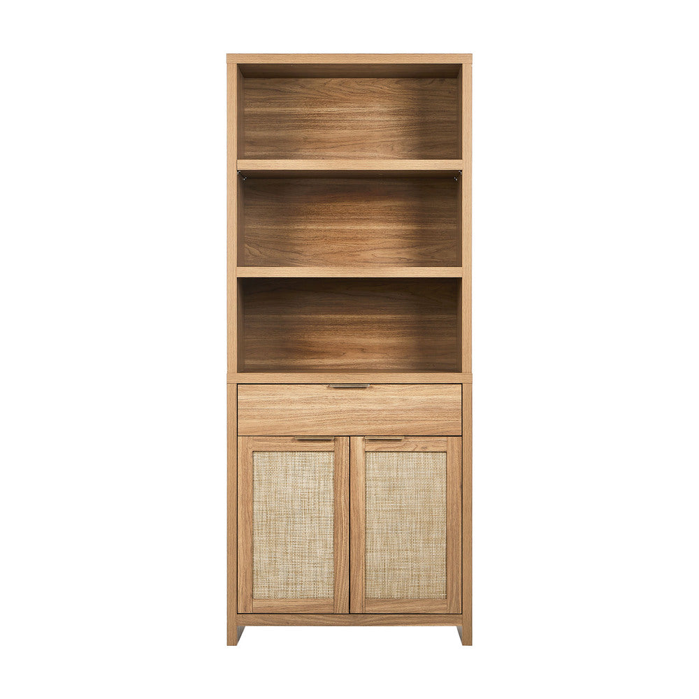 Oikiture Display Shelf Bookcase Adjustable Storage Cabinet 5 Tier-Bookshelf-PEROZ Accessories