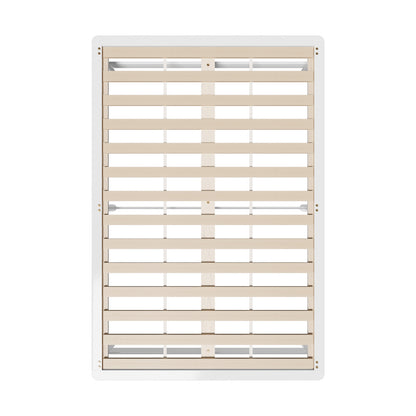Oikiture Double Wooden Bed Frame Solid Pine Timber White-Wooden Bed Frames-PEROZ Accessories