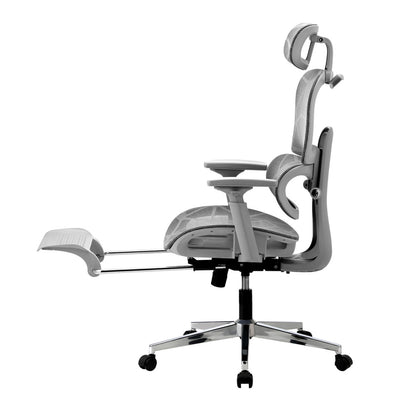 Oikiture Ergonomic Office Chair Mesh Executive Seat Grey-Office Chair-PEROZ Accessories