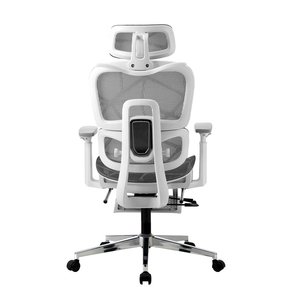 Oikiture Ergonomic Office Chair Mesh Executive Seat WH &amp; GY-Office Chair-PEROZ Accessories